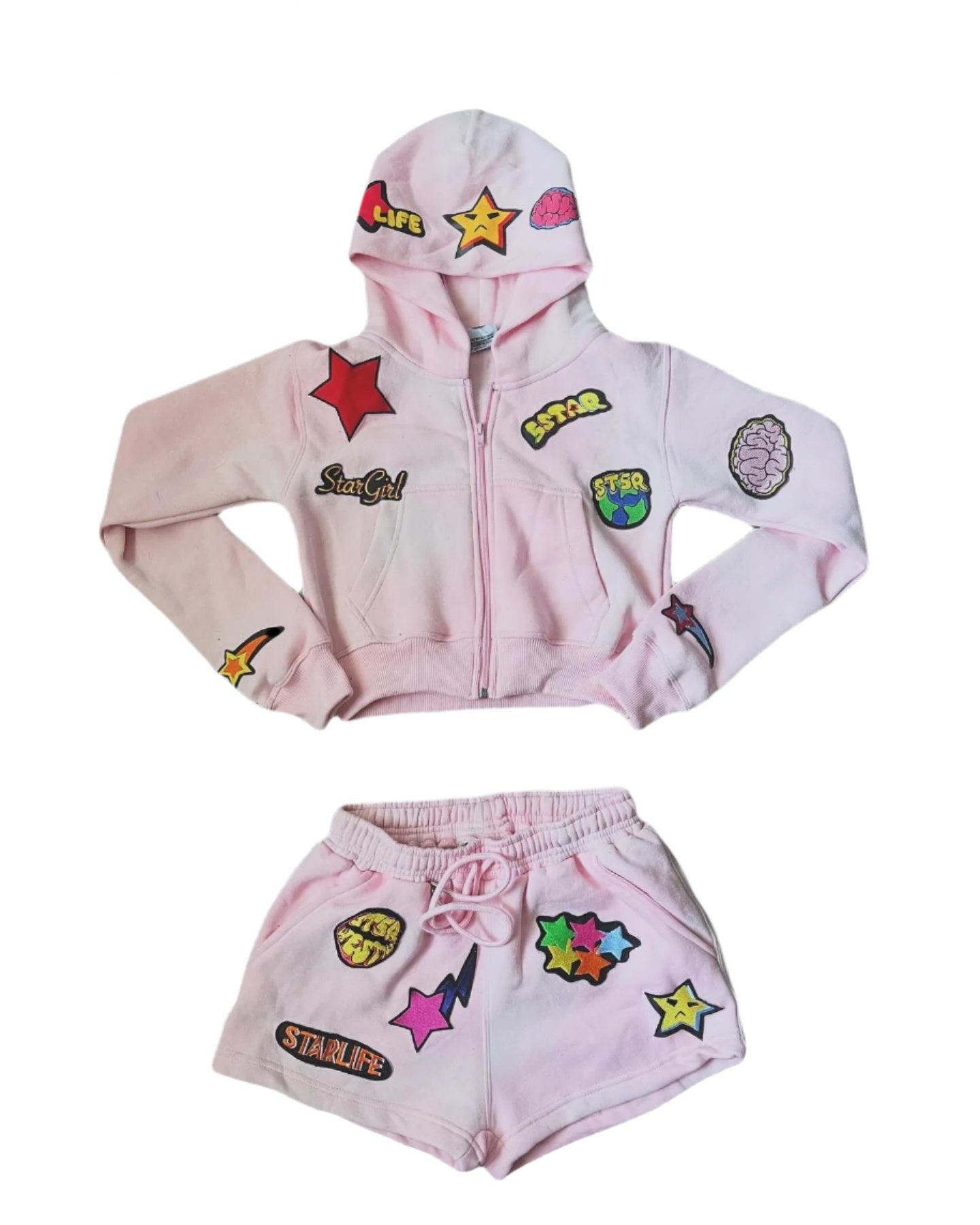 Baby Pink Stargirl Short Set