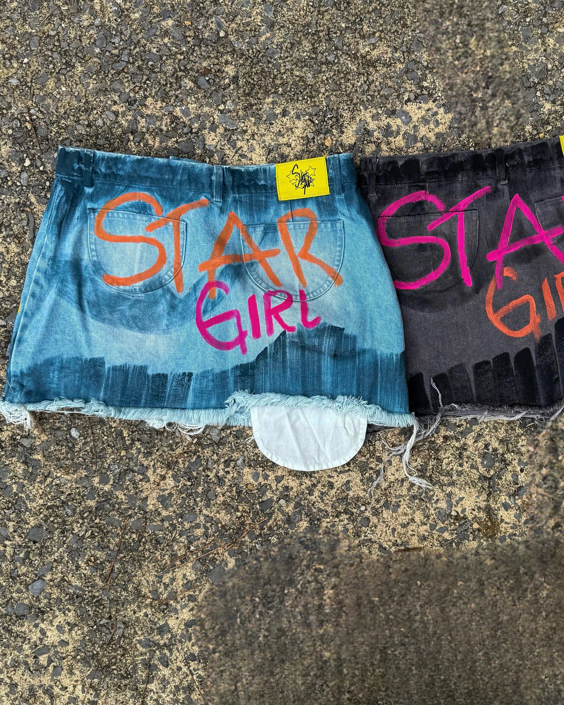 Light Blue wash 'Stargirl' mini skirt