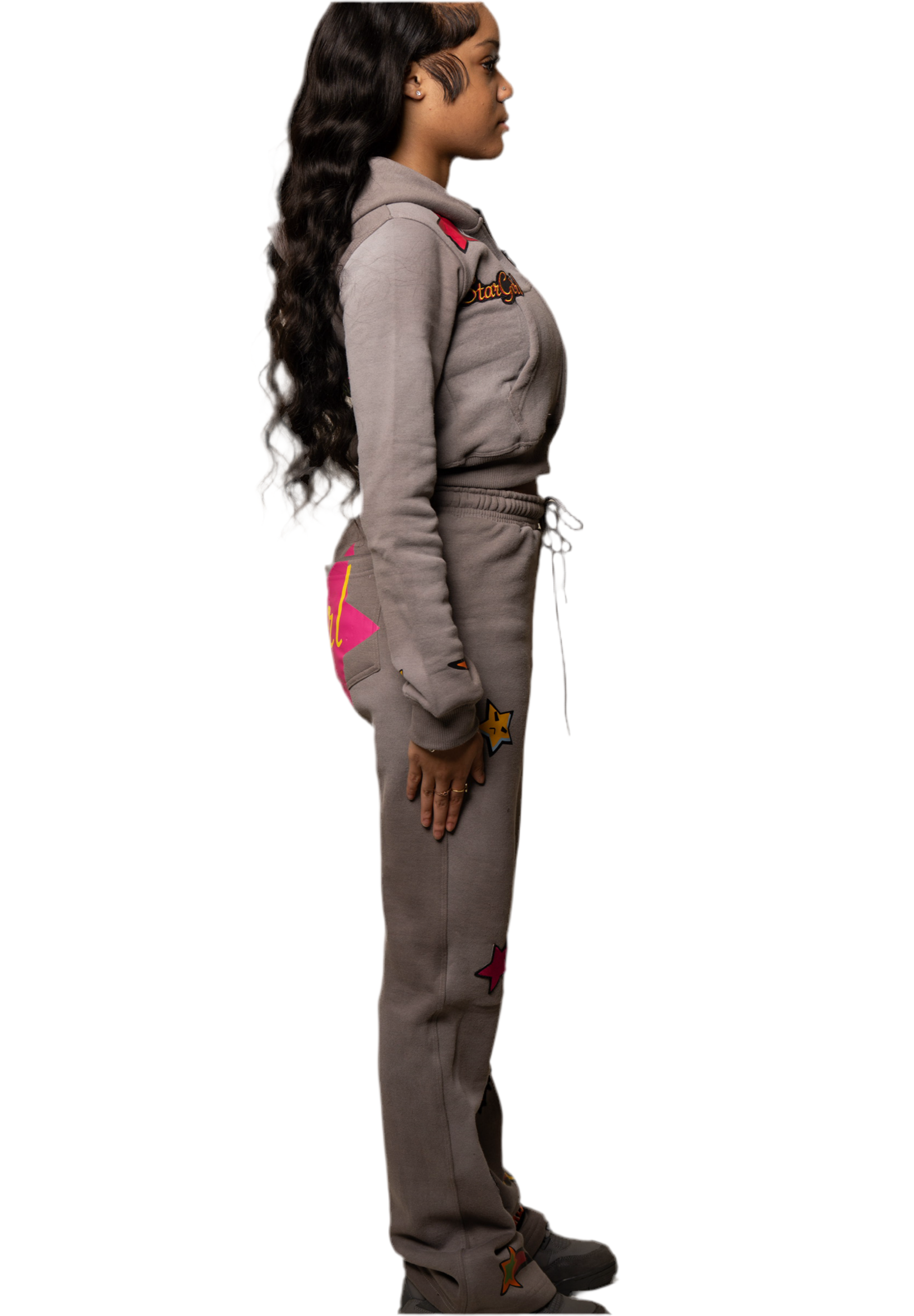 Grey Star Girl Tracksuit Set
