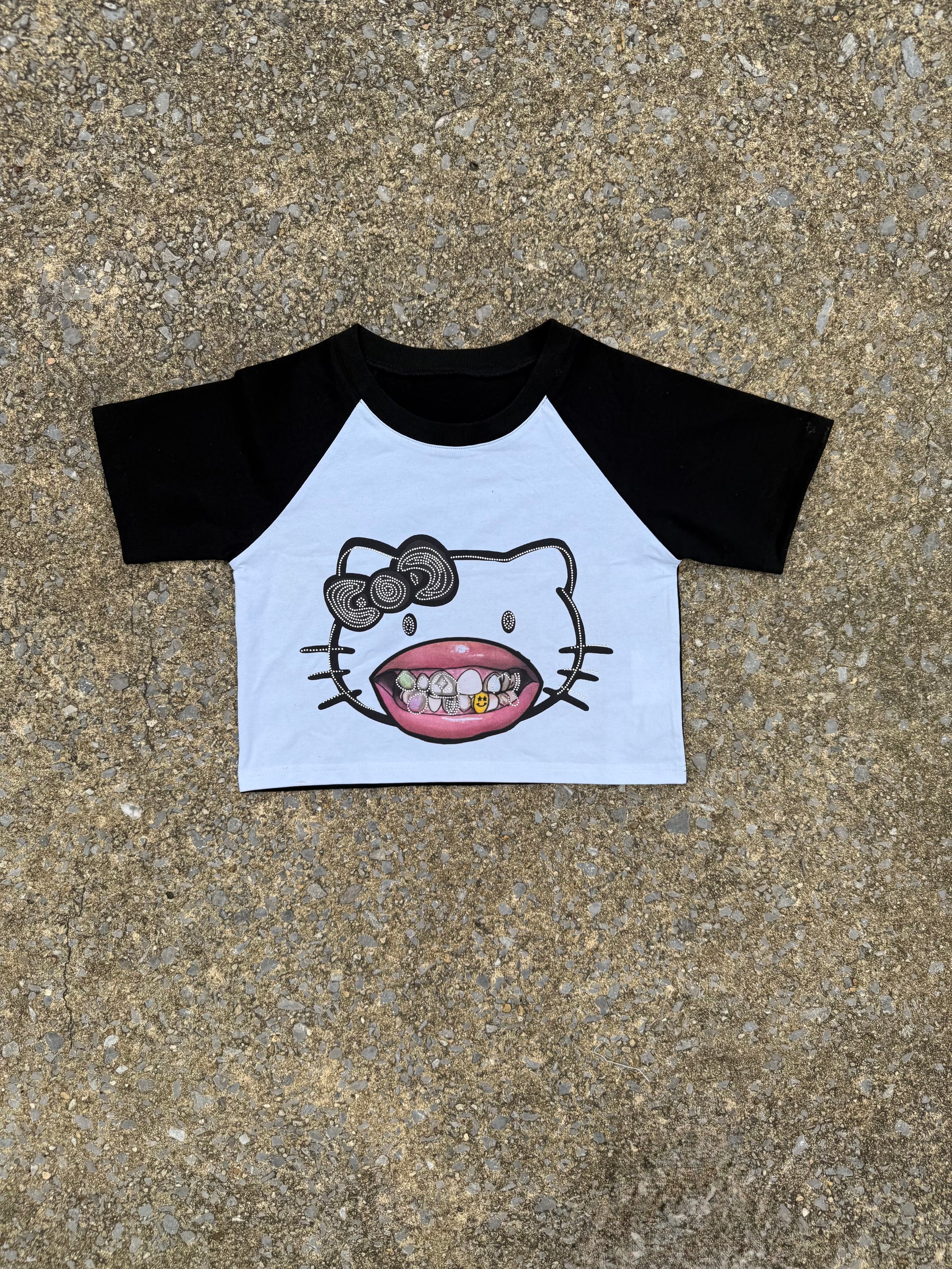 Cropped Hello Kitty Grill Baby Teei