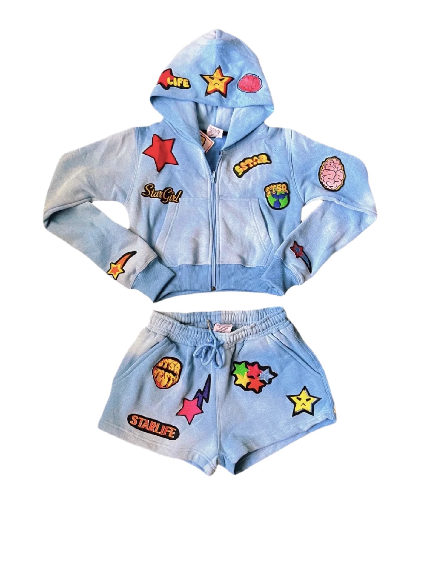 Baby Blue Stargirl Short Set