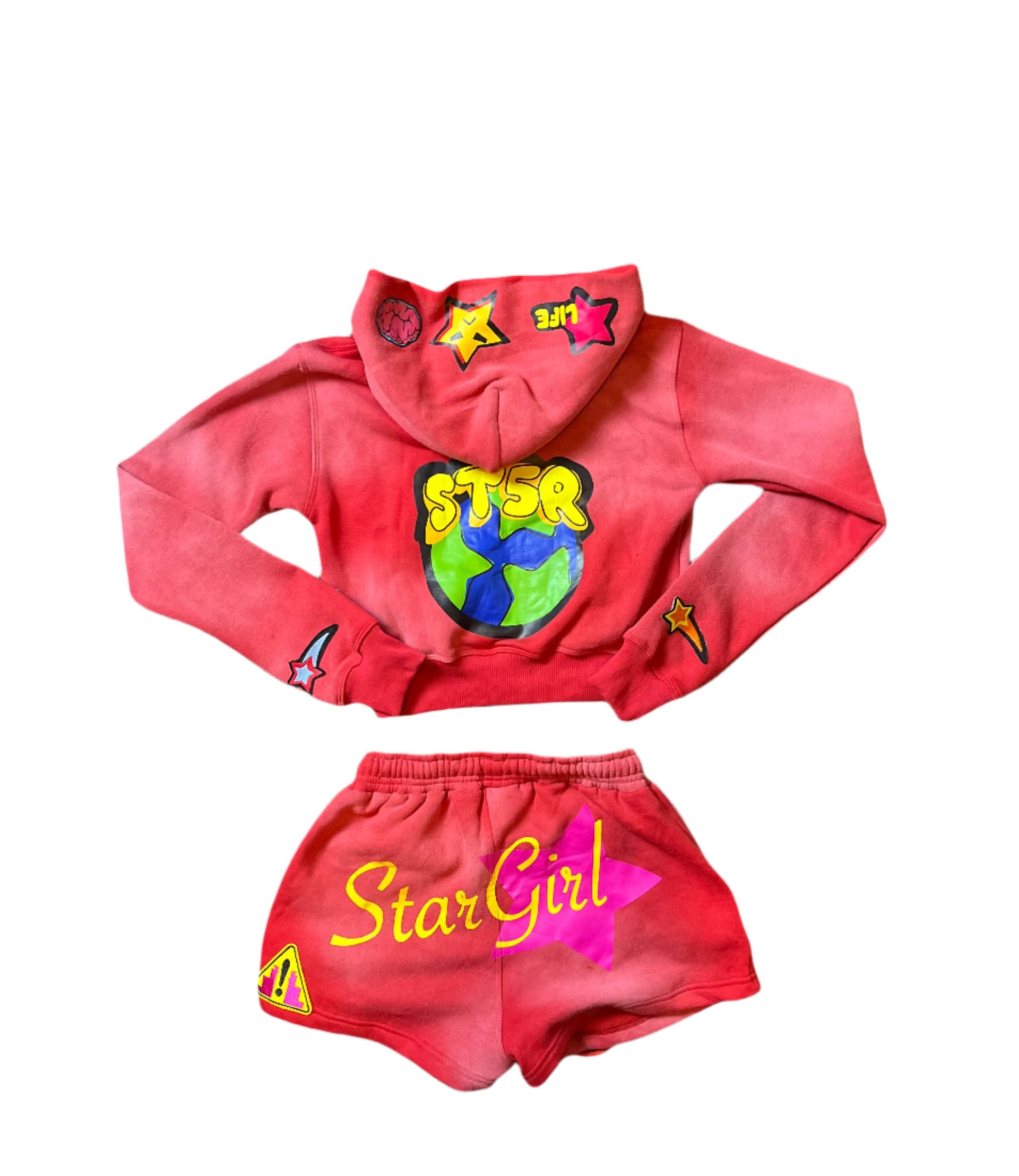 Red Stargirl Short Set