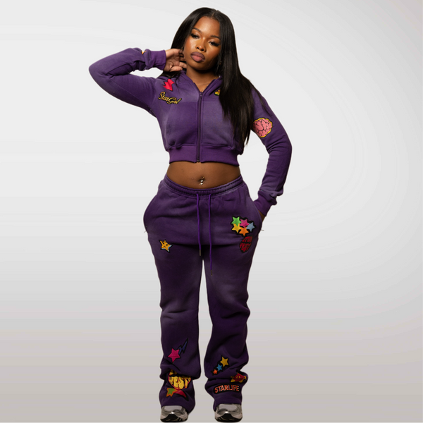 Purple Stargirl Tracksuit Set