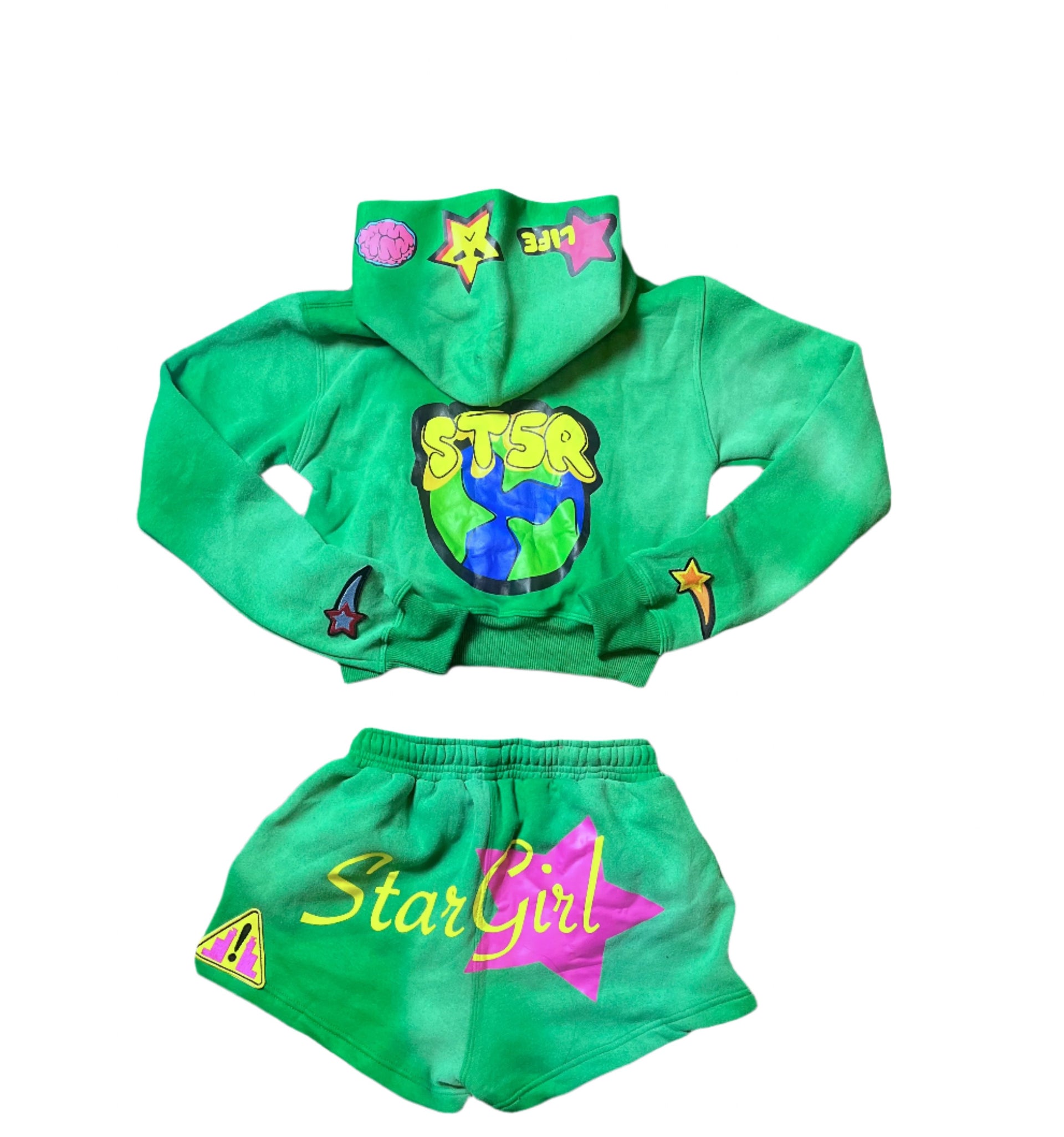 Green Stargirl Short Set