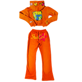 Orange Star Girl Tracksuit Set