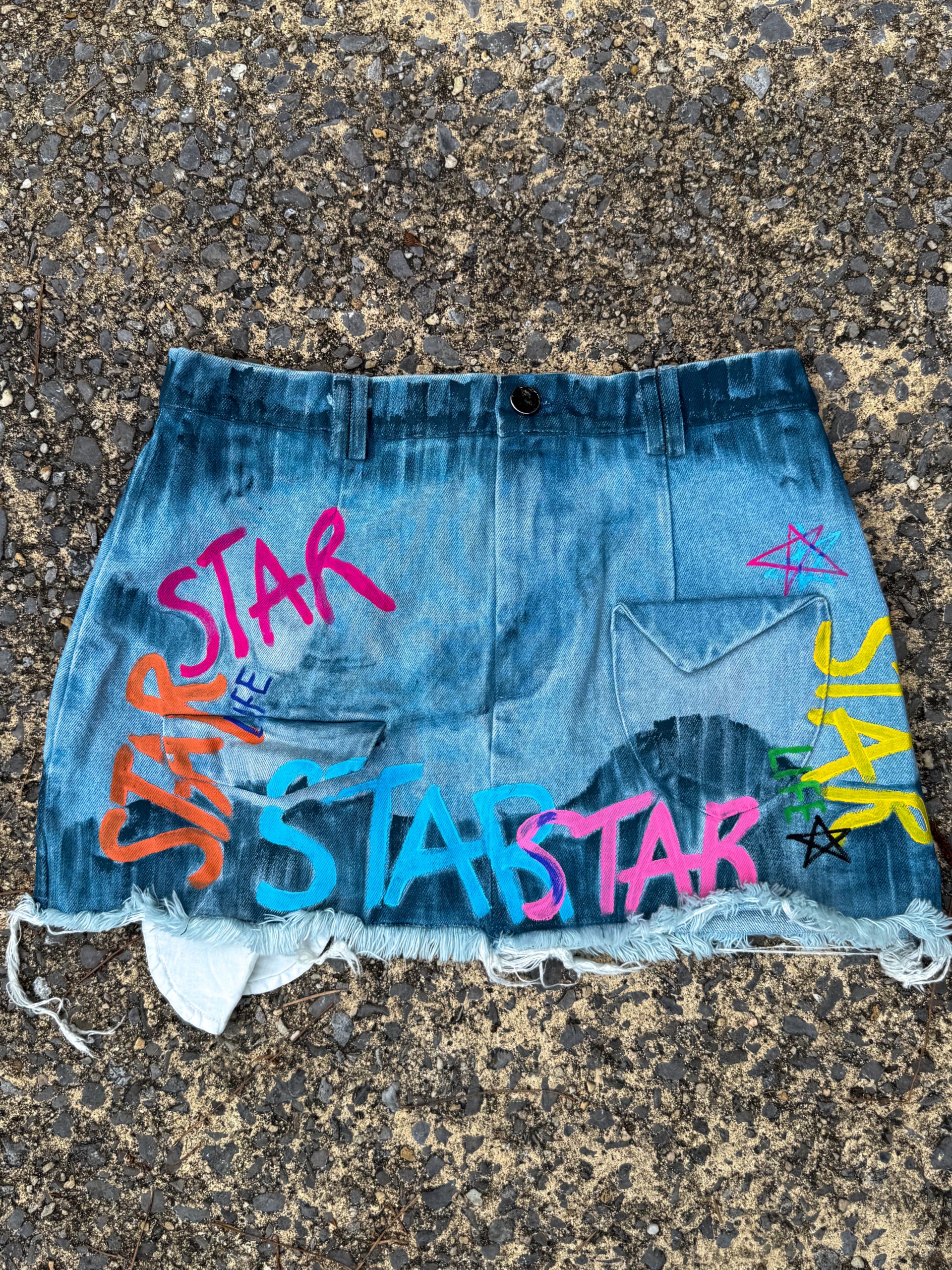Light Blue wash 'Stargirl' mini skirt