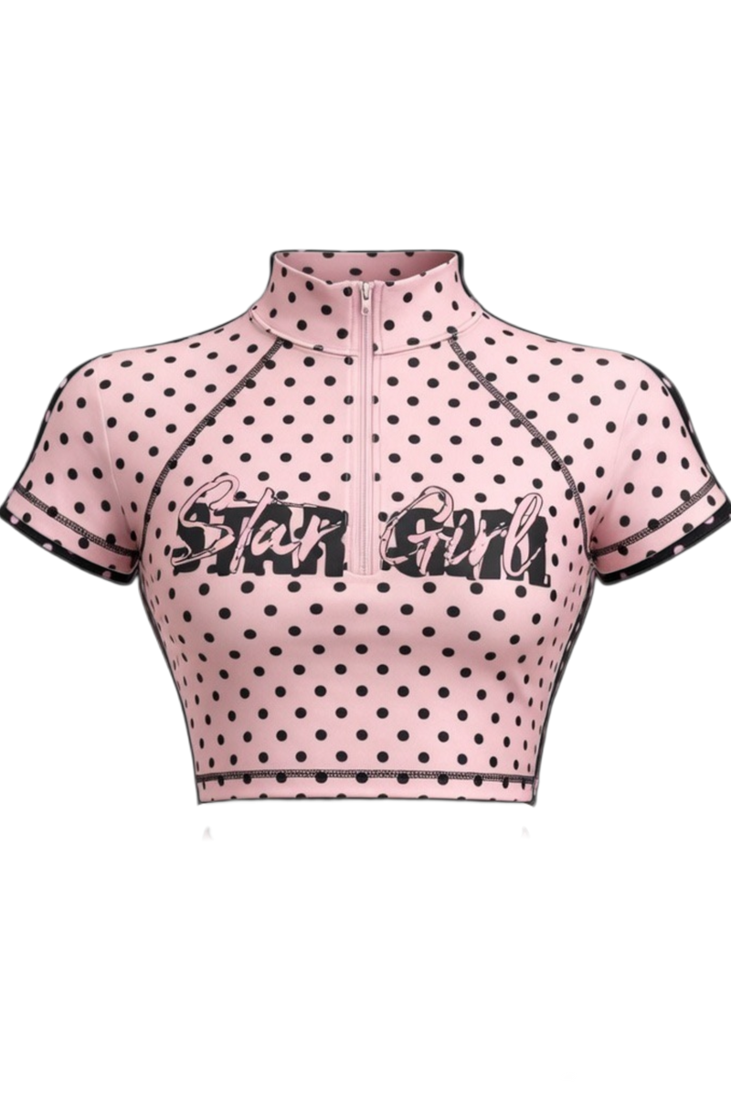Pink 'Stargirl' Polka Top